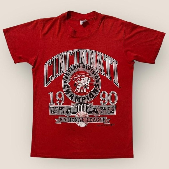 Other - Vintage 90s Single Stitch 1990 Cincinnati Reds Western League Champs T Shirt
